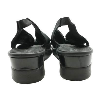 Black Wedged Sandals