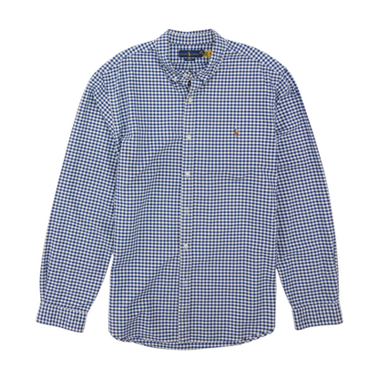 Blue Check Long Sleeve Button Down