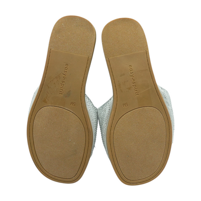 Silver Flat Sandals