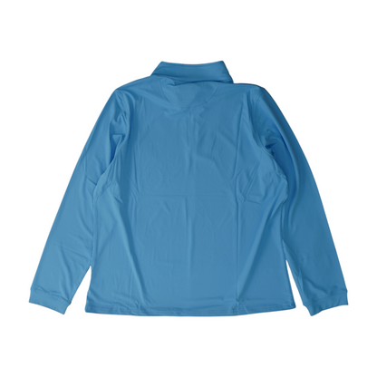 Blue Solid 1/4 Zip Pullover