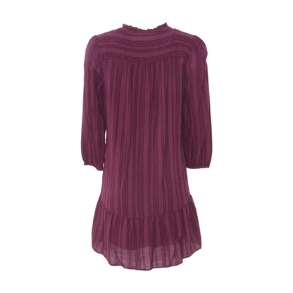 Maroon Check Mini Dress