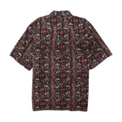 Red Graphic Short Sleeve Button Down