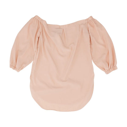 Peach Solid 3/4 Sleeve Blouse