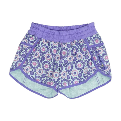 Blue Floral Active Shorts