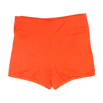 Orange Solid Active Shorts