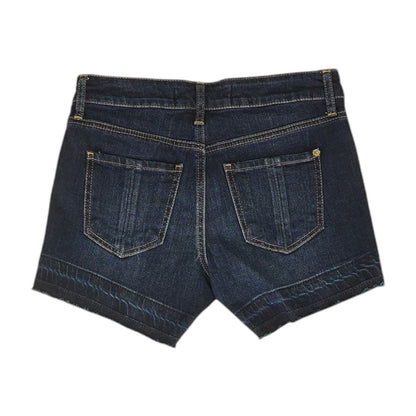 Navy Solid Denim Shorts