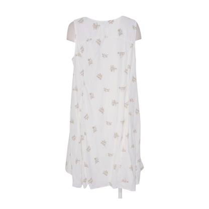 White Plus Floral Midi Dress