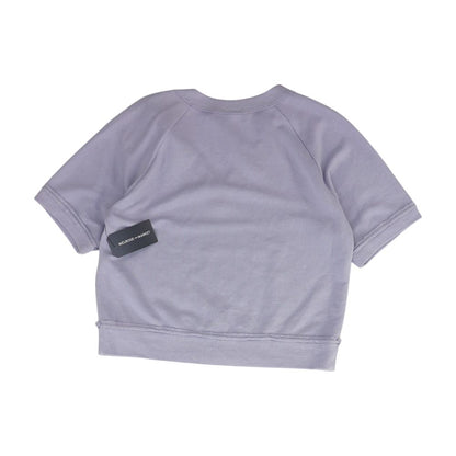 Purple Solid V Neck Knit Top