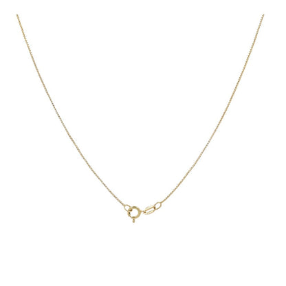 1/3 Ct 18K Gold Round Diamond Solitaire V Slider On Box Chain Necklace