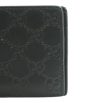 Black Guccisima Bi-Fold Leather Wallet