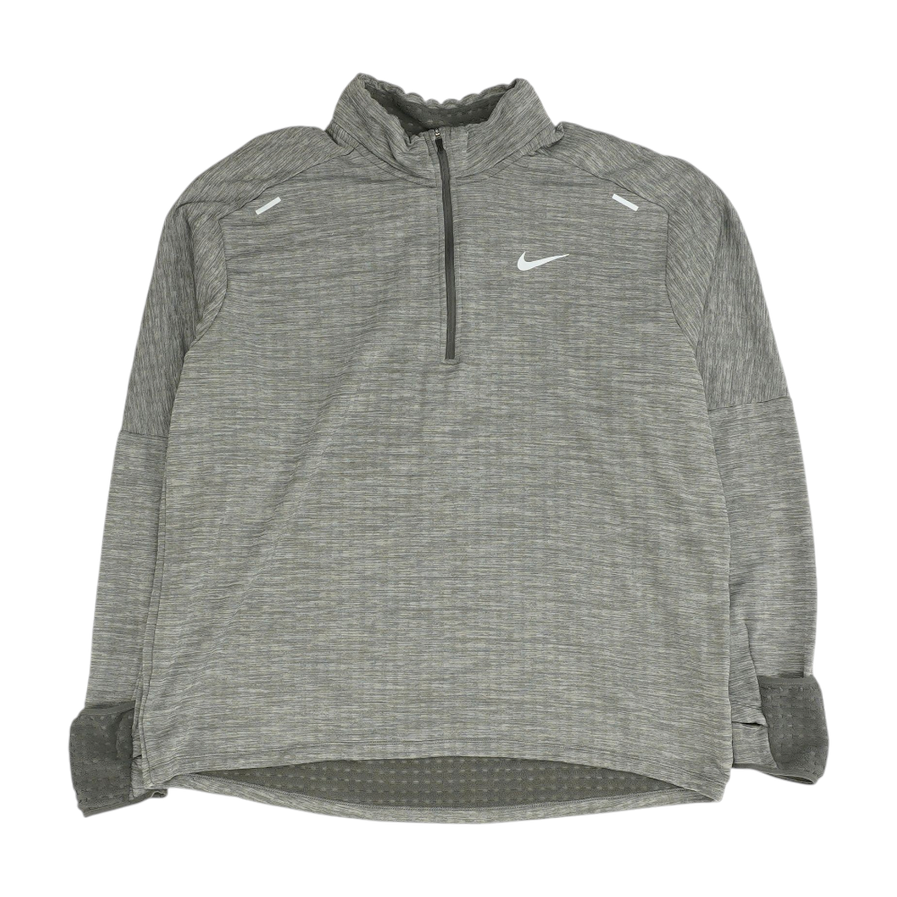 Gray Solid 1/4 Zip Pullover