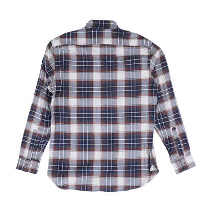 Navy Plaid Flannel Button Down