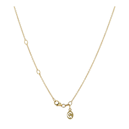 14K Yellow Gold Mother of Pearl Pendant Necklace