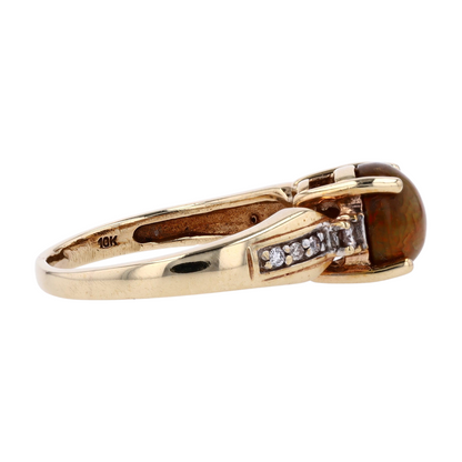 10K Yellow Gold Opal Fashion Ring