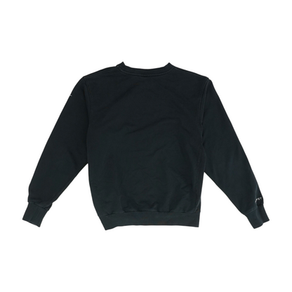 Black Solid Sweatshirt Pullover