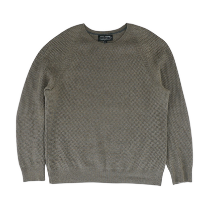 Brown Solid Pullover Sweater