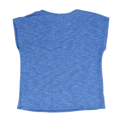 Blue Crewneck Knit Top
