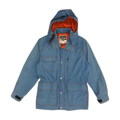 Blue Solid Rain Jacket