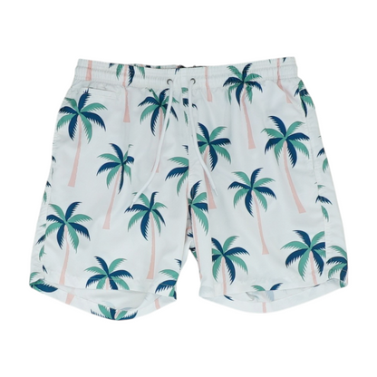 White Tropical Swim Bottom