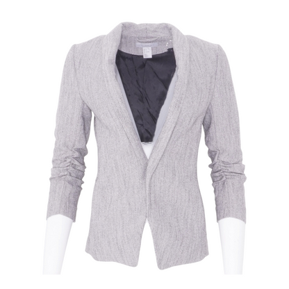 White Chevron Blazer