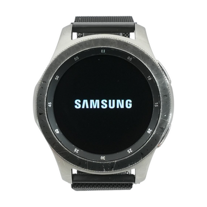 46mm Galaxy Watch Silver Smartwatch Black Band M/L