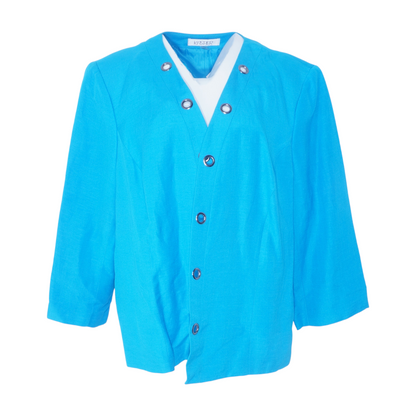 Blue Solid Blazer
