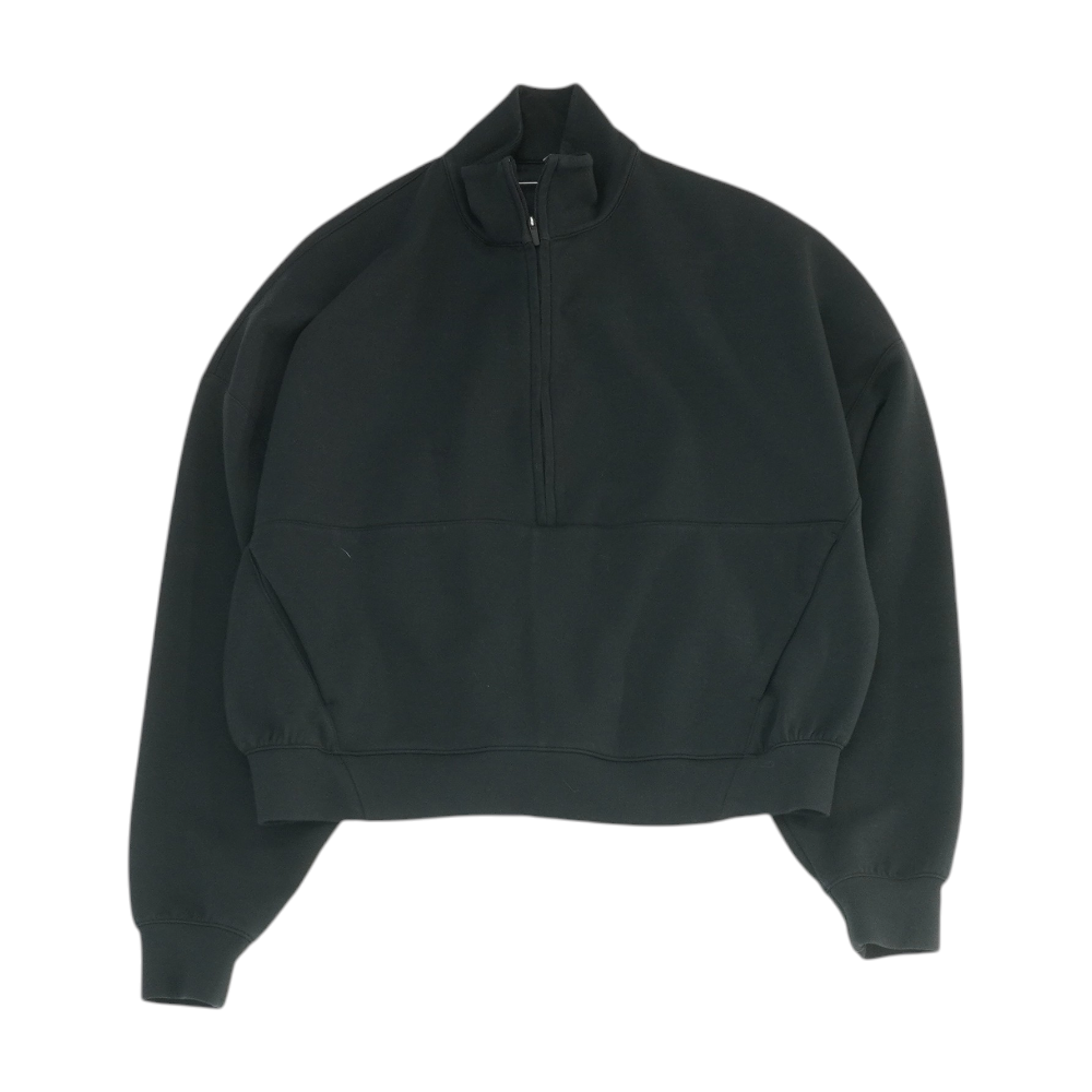 Black Solid 1/4 Zip Pullover