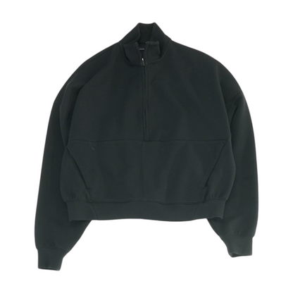 Black Solid 1/4 Zip Pullover