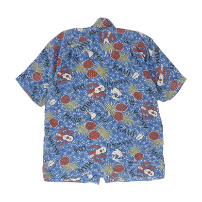 Blue Print Short Sleeve Button Down