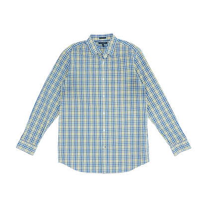 Yellow Plaid Long Sleeve Button Down