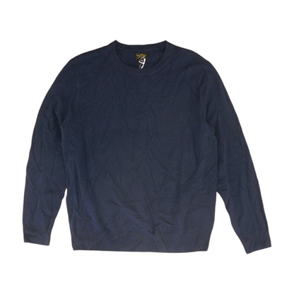 Navy Solid Pullover Sweater