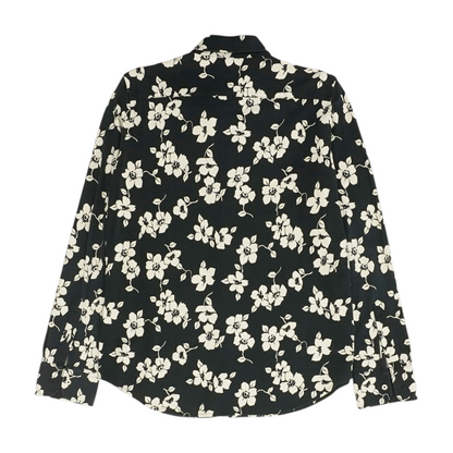 Black Floral Long Sleeve Button Down