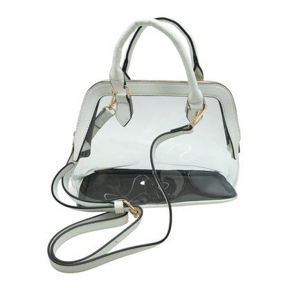 White Transparent Stadium Handbag
