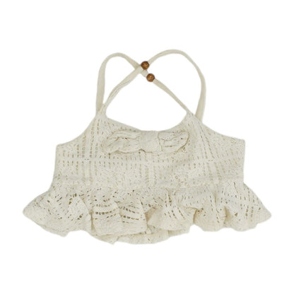 Beige Solid Sleeveless Blouse