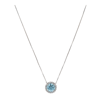 2 1/4 ctw 14K White Gold Lab Grown Diamond Pendant Necklace