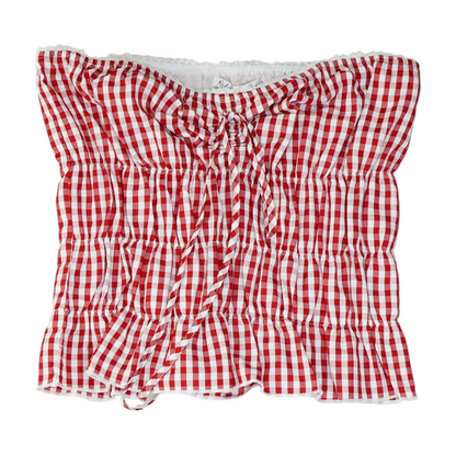 Red Check Blouse