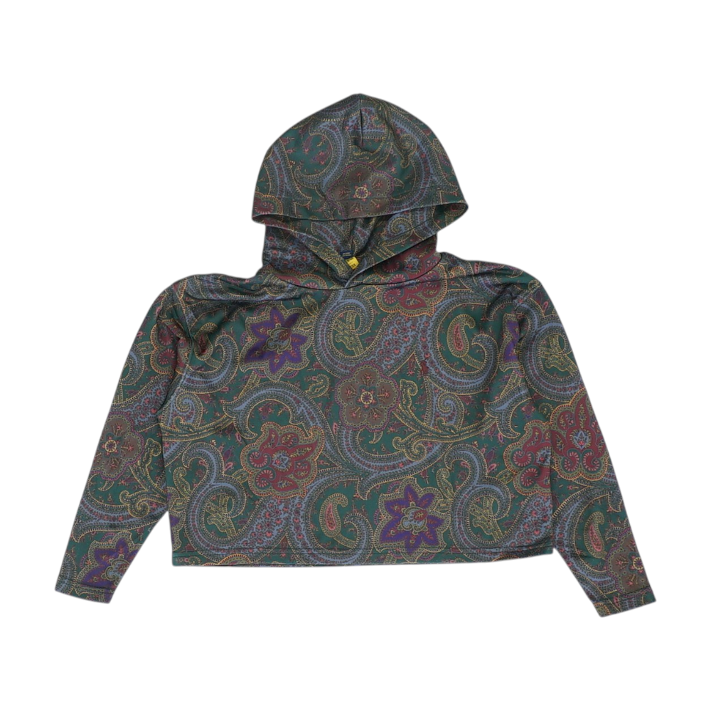 Green Paisley Hoodie Pullover