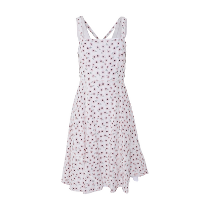 White Floral Midi Dress