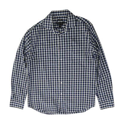 Blue Plaid Long Sleeve Button Down