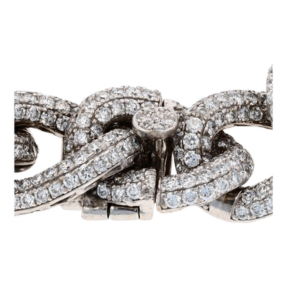 12 1/2 ctw 18K White Gold Diamond Chain Bracelet