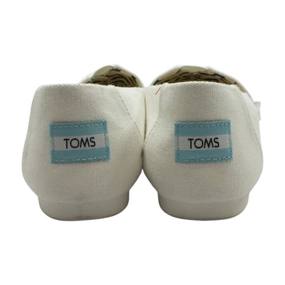 White Slip-On Flats