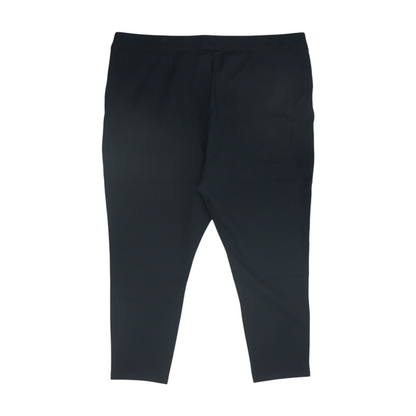 Black Solid Chino Capris