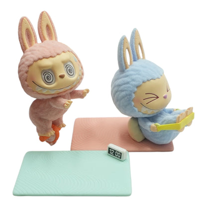 THE MONSTERS Labubu Lazy Yoga Series Ab Roller Figure and Stretch Out Figure