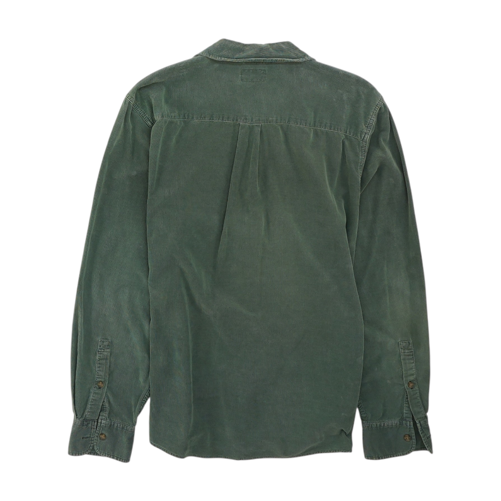 Green Solid Flannel Button Down