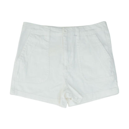 White Solid Chino Shorts