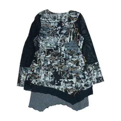 Black Graphic Mini Dress