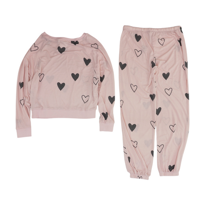 Pink Hearts Pajama Set