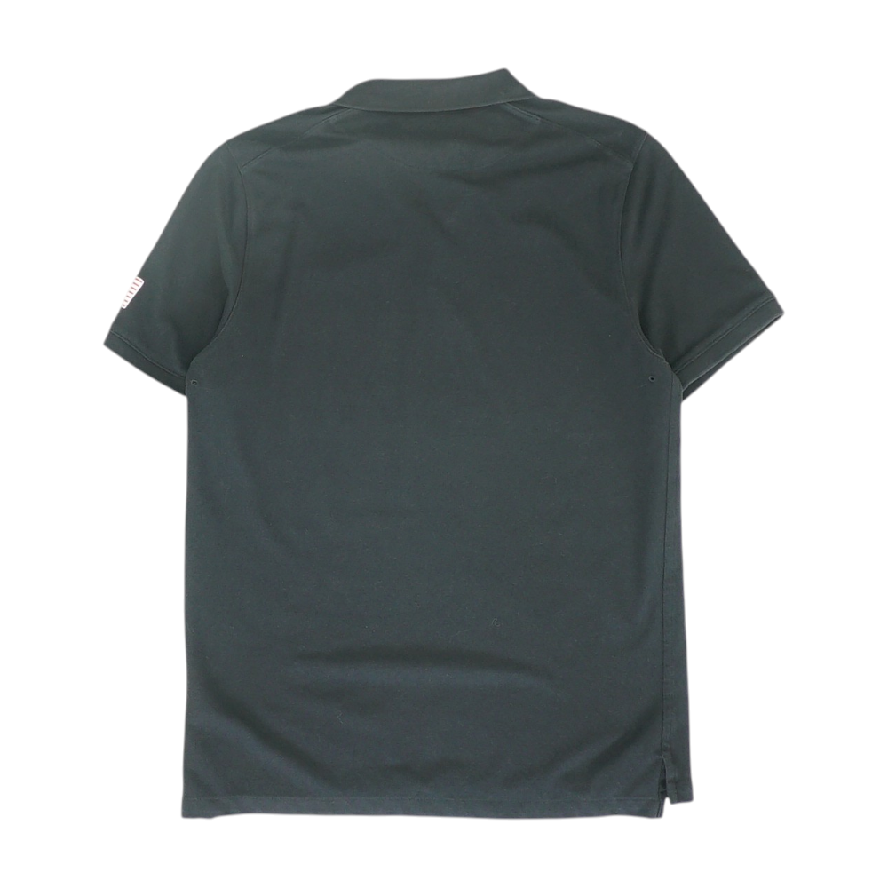 Black Solid Short Sleeve Polo