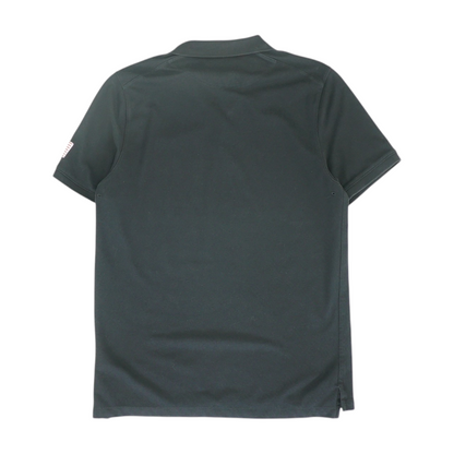 Black Solid Short Sleeve Polo