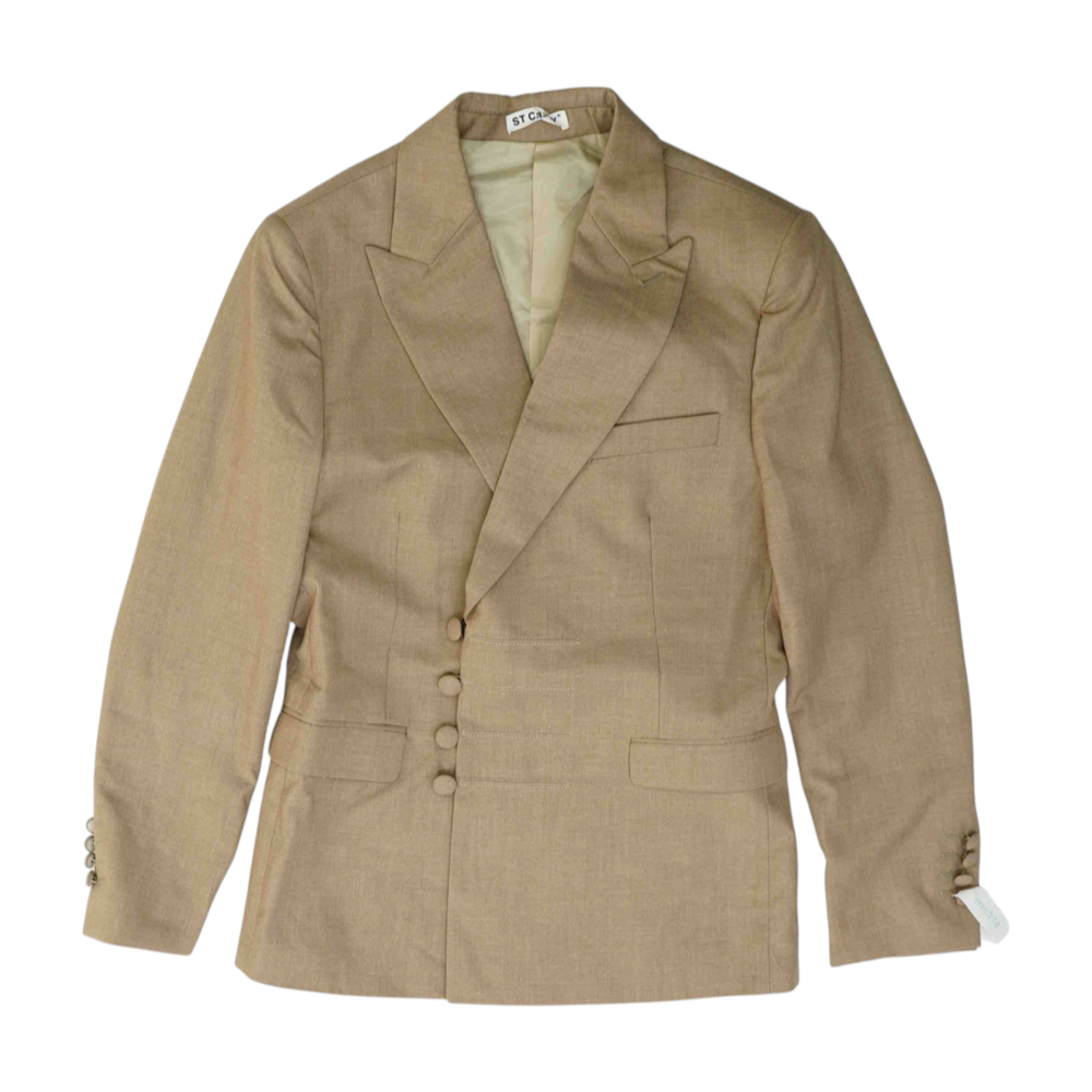 Brown Solid Suit Jacket